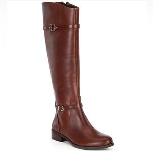 Gianni Bini Tall Leather Riding Boots Brown size 9